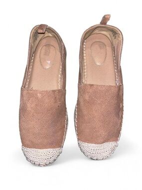 Crown Vintage Suede Espadrille Flats in Tan